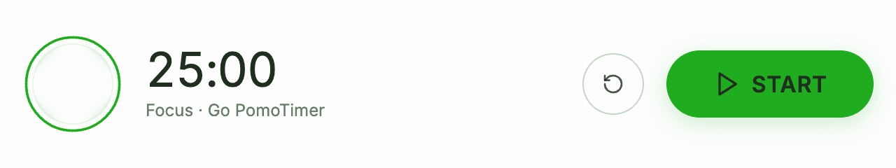 The widget's slim bar layout